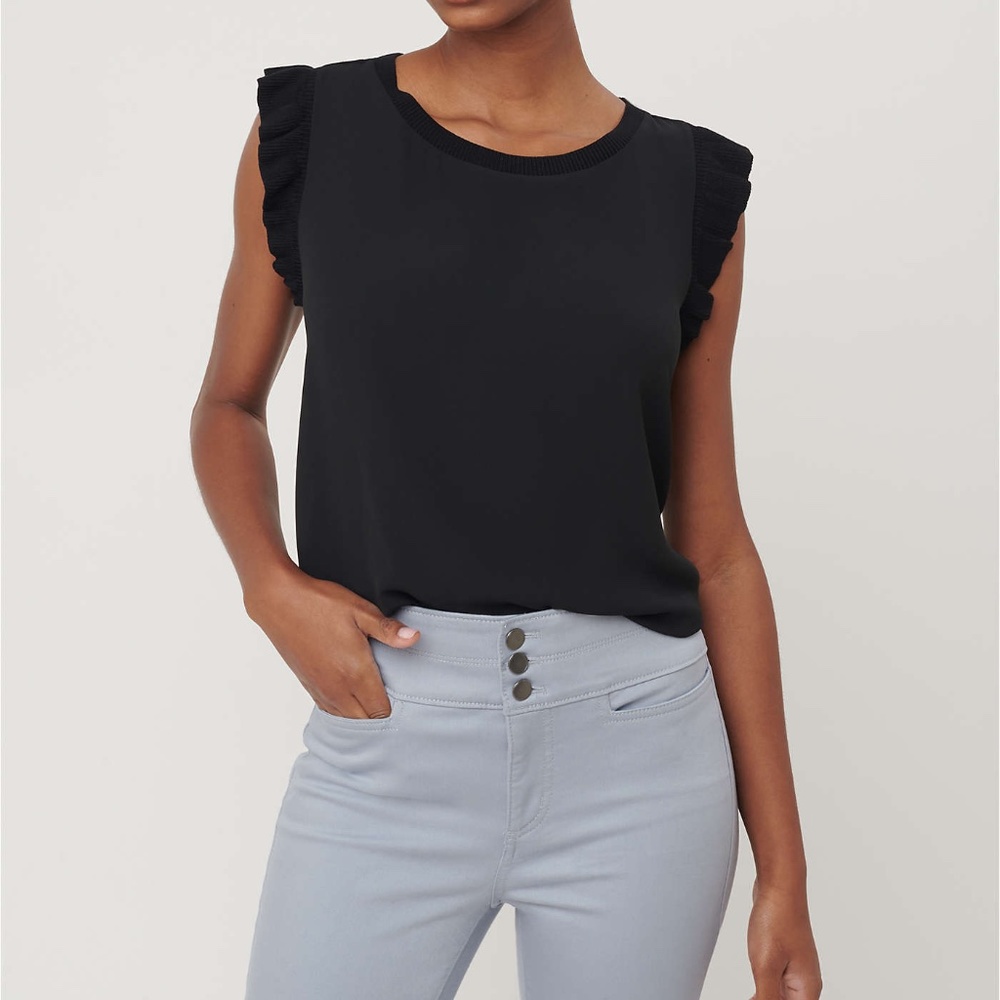NWT Womens Ann Taylor  LOFT RIB TRIM MIXED MEDIA S